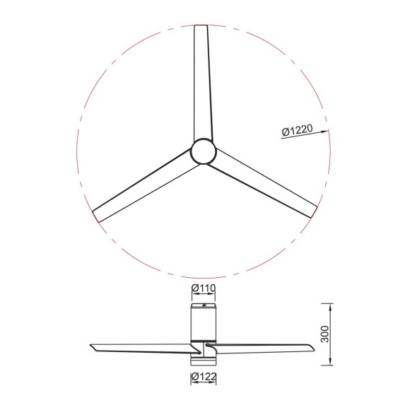Люстра-вентилятор Mantra Up Down 9062