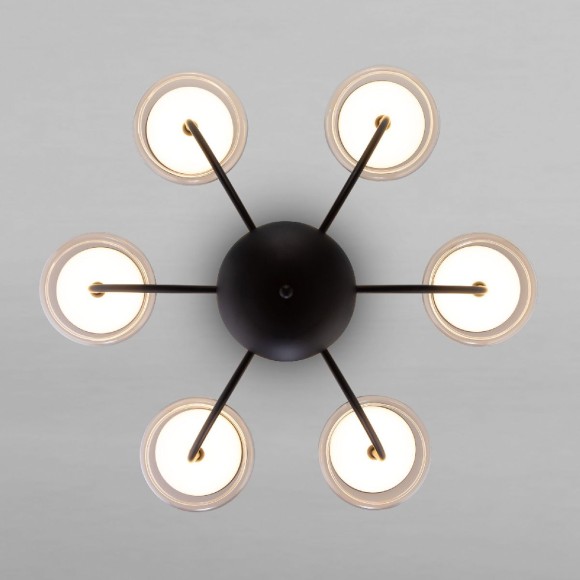 Люстра на штанге Eurosvet Fungo 50388 LED черный a068861