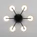 Люстра на штанге Eurosvet Fungo 50388 LED черный a068861, Прозрачный, Теплый белый, Металл