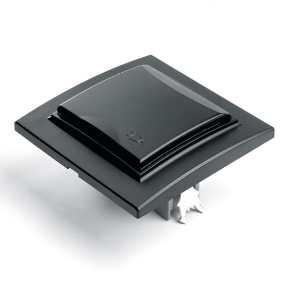 Розетка 1-местная с крышкой Stekker PST16-9012-03 с защитной шторкой 39481