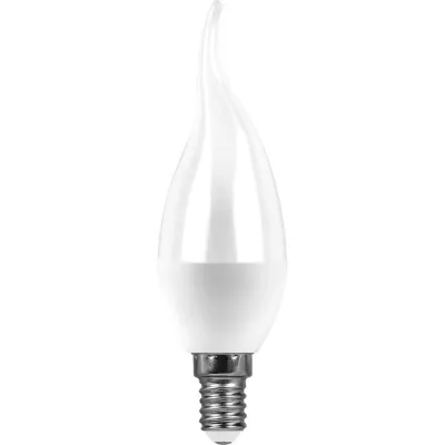 Лампа светодиодная Feron E14 11W 6400K свеча на ветру матовая SBC3711 55174