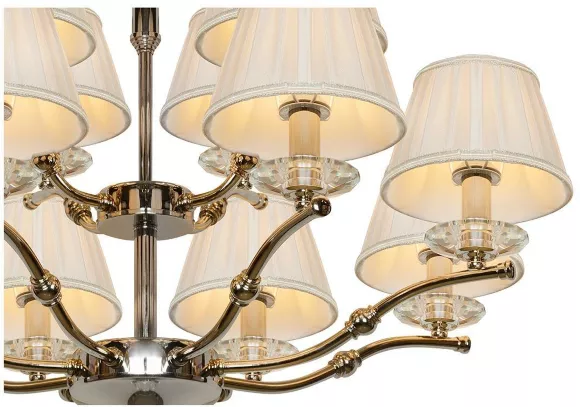 Подвесная люстра iLamp Vivaldi 85125/8+4 CR, декоративные элементы крупным планом Подвесная люстра iLamp Vivaldi 85125/8+4 CR, декоративные элементы крупным планом
