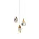 Подвесной светильник Delight Collection Crystal rock II 9701P/3R brass