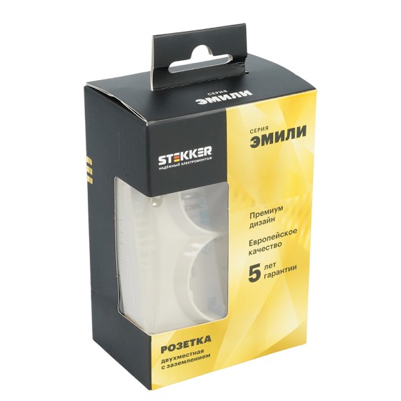 Розетка 2-местная с защитной шторкой Stekker Эмили с/з 250В 16А RST16-5114-08 кашемир soft touch 49908