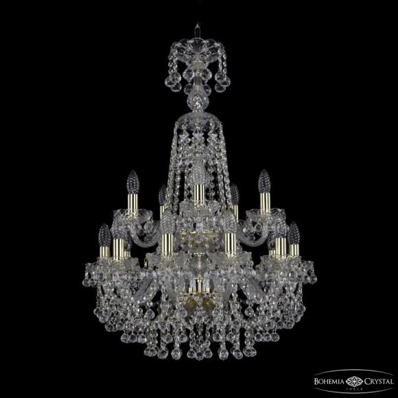 Подвесная люстра Bohemia Ivele Crystal 1409/10+5/195/XL-83/2d G