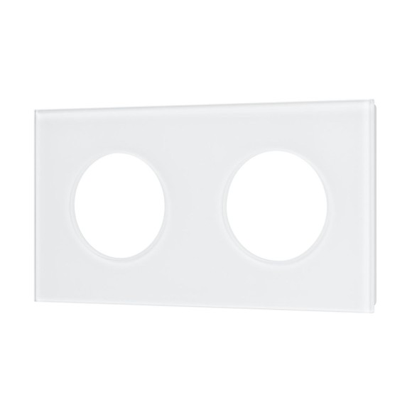 Рамка стеклянная на 2 поста Arlight FRM-GLARE-GC-2-WH 043835