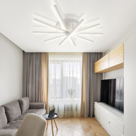 Потолочная светодиодная люстра с пультом управления Natali Kovaltseva Line LED LAMPS 81171