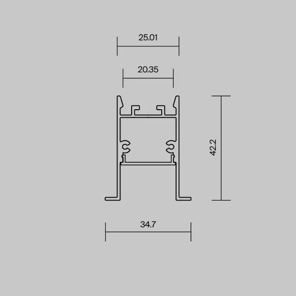 Алюминиевый профиль встраиваемый скрытого монтажа Maytoni Led Strip ALM-3542-B-2M 632015