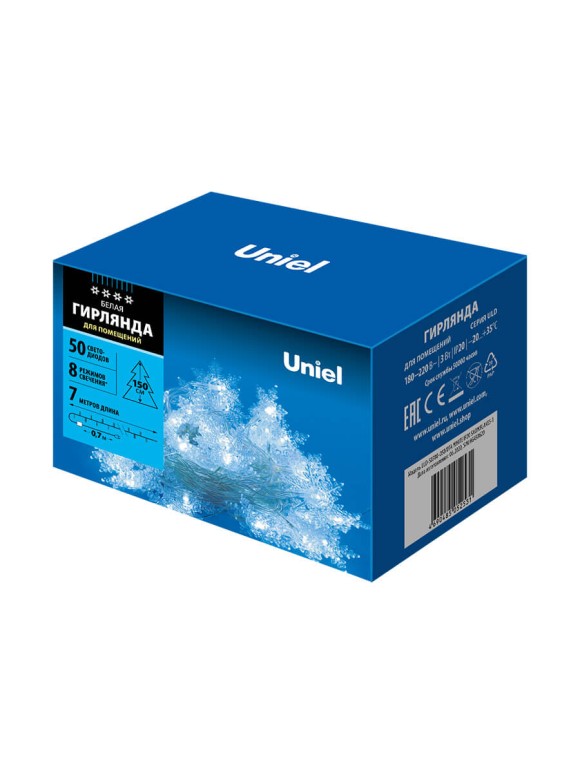 Светодиодная гирлянда (07930) Uniel сакура 220V белый ULD-S0700-050/DTA White IP20 SNOWFLAKES-1