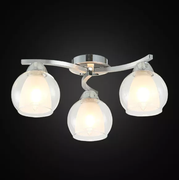 Накладная люстра Citilux CL152137, Хром, Белый, Металл Накладная люстра Citilux CL152137, Хром, Белый, Металл