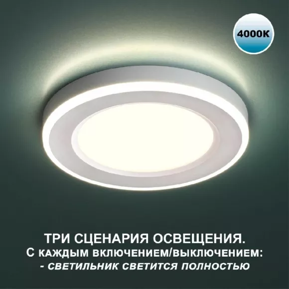 Встраиваемый светильник Novotech Span 359016, Белый, Нейтральный белый, Алюминий