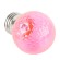 Лампа светодиодная Feron LB-385 шар розовый прозрачный E27 1W 230V 52177
