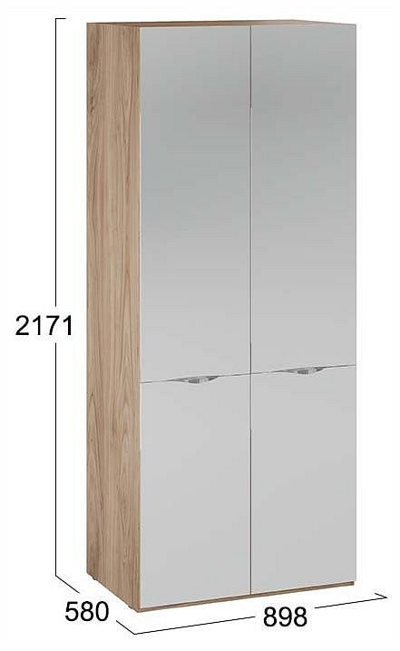 Шкаф платяной Глосс СМ-319.07.004 TRI_264481