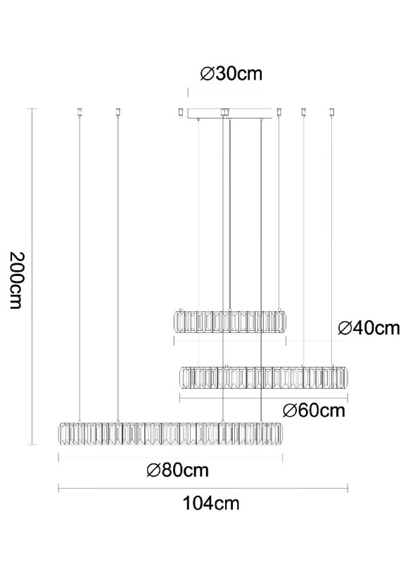 Подвесная светодиодная люстра Divinare Barbara 1137/02 SP-106