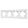 Рамка на 4 поста пластиковая Arlight FRM-PERIO-PL-4-WH 049758