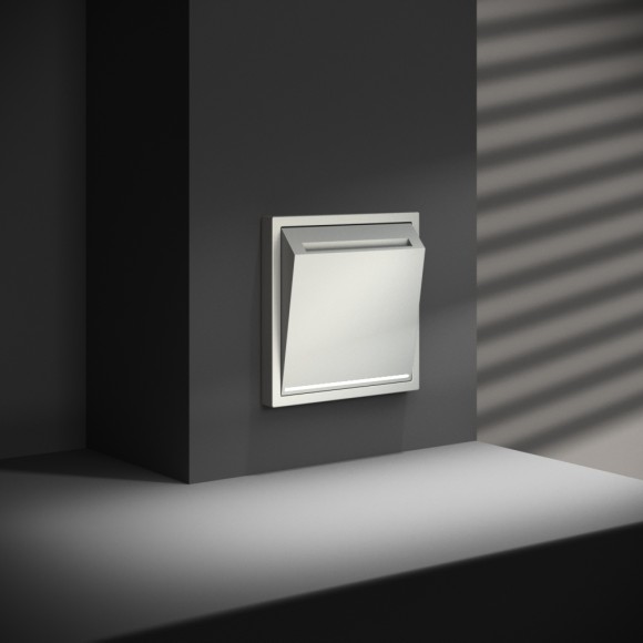 Выключатель встраиваемый Voltum S70 карточный 16А, (сталь) VLS010705