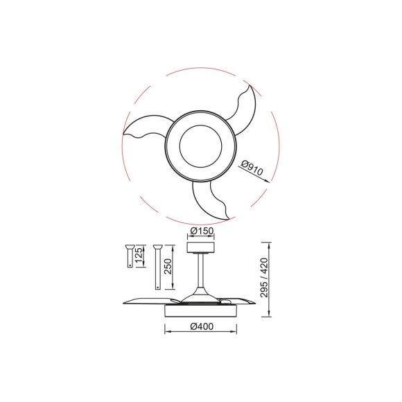 Люстра-вентилятор Mantra Niseko Fan 9064