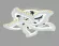 Потолочная люстра Ambrella Light Acrylica Ice FA1723, Хром, Белый, Теплый белый, декоративные элементы крупным планом