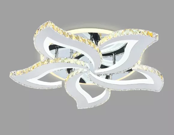 Потолочная люстра Ambrella Light Acrylica Ice FA1723, Хром, Белый, Теплый белый, декоративные элементы крупным планом