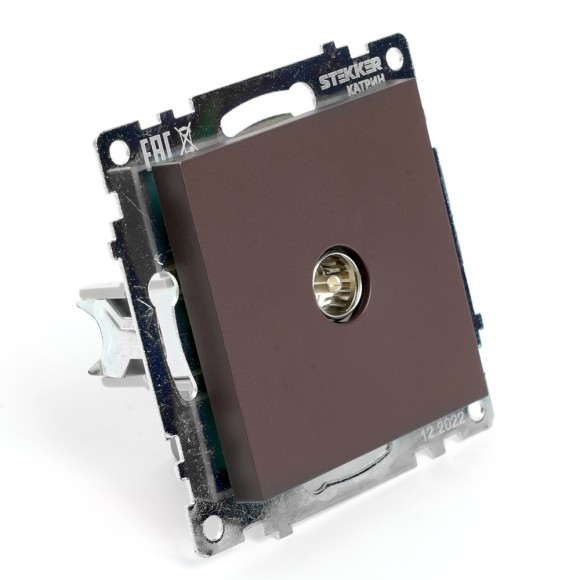 Розетка телевизионная 1-местная Stekker Катрин GLS00-7108-04 49024