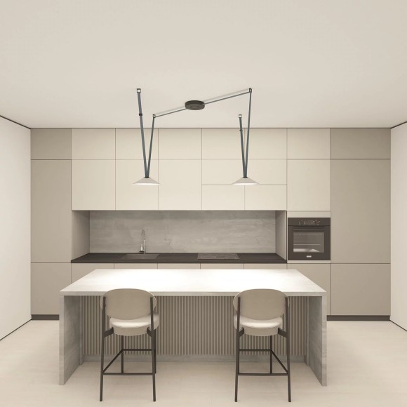 Трековый однофазный светильник Denkirs Belty flow DK5564-WH+BK