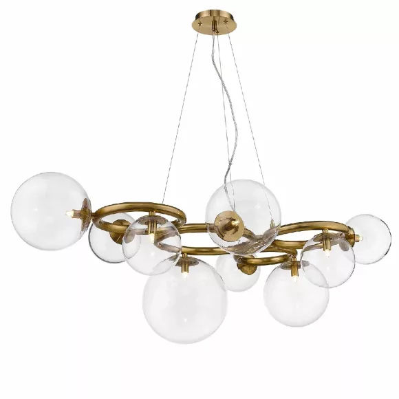 Подвесная люстра DeLight Collection Puppet P68092-9 brass, декоративные элементы крупным планом