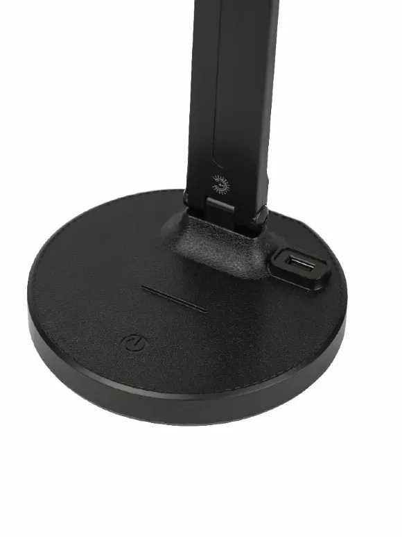 Настольная лампа Эра NLED-511-6W-BK Б0057205, Черный, От теплого до холодного, Пластик, крупный план основания