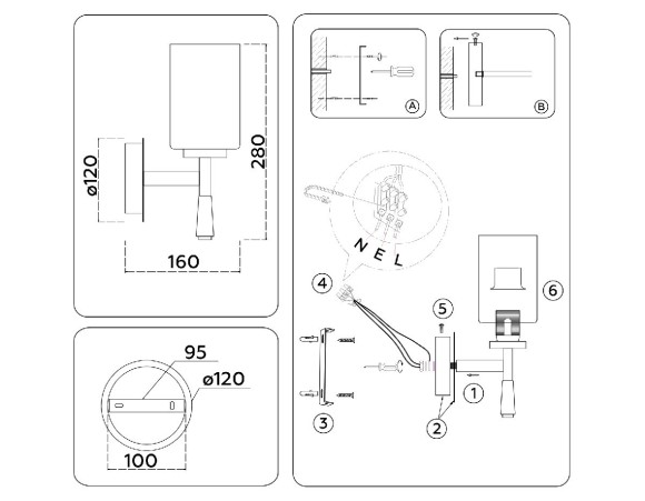 Бра Ambrella Light High Light Modern LH56265