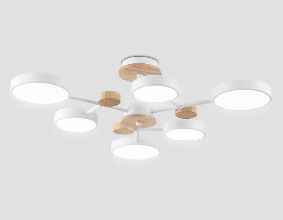 Люстра на штанге Ambrella Light Linetech Comfort FL4861, Белый, От теплого до холодного, Металл Люстра на штанге Ambrella Light Linetech Comfort FL4861, Белый, От теплого до холодного, Металл