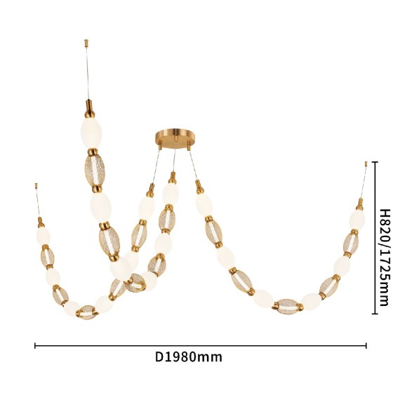 Подвесная светодиодная люстра Favourite Perler 4559-3PC