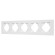 Рамка на 5 постов пластиковая Arlight FRM-PERIO-PL-5-WH 049762