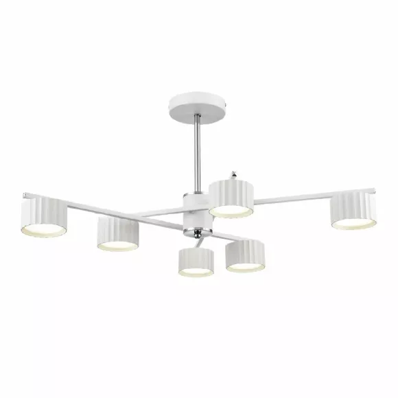 Люстра на штанге Lumion Karina 8241/6C, Минимализм, Белый, Металл Люстра на штанге Lumion Karina 8241/6C, Минимализм, Белый, Металл
