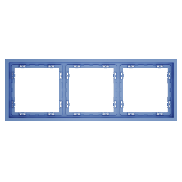 Рамка пластиковая Voltum S70 на 3 поста, (деним) VLS100315