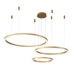 Подвесная светодиодная люстра с пультом управления Crystal Lux Fortuna FORTUNA SP158W LED GOLD