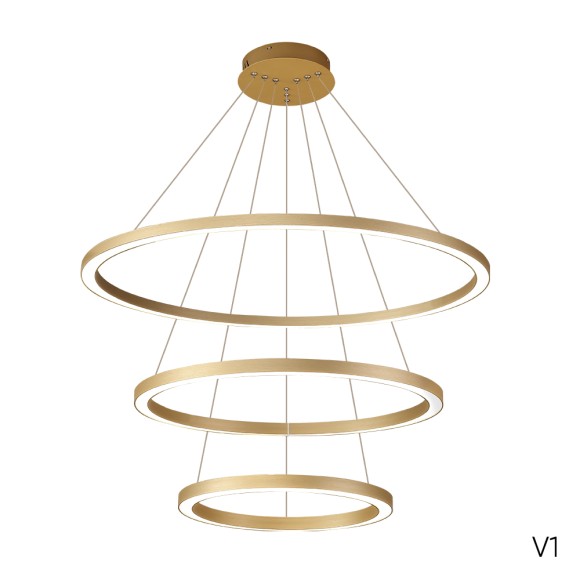 Подвесная светодиодная люстра с пультом управления Crystal Lux Fortuna FORTUNA SP158W LED GOLD