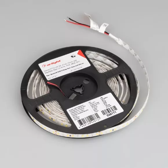 Светодиодная лента Arlight FITOLUX-SE-A144-10mm 24V Day5000-Red (14 W/m, IP65, 2835, 5m) 038171 Светодиодная лента Arlight FITOLUX-SE-A144-10mm 24V Day5000-Red (14 W/m, IP65, 2835, 5m) 038171