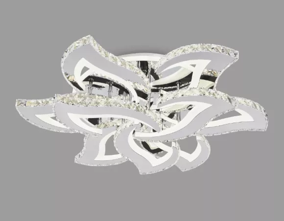 Потолочная люстра Ambrella Light Acrylica Ice FA1725, Хром, Белый, Теплый белый, крупный план