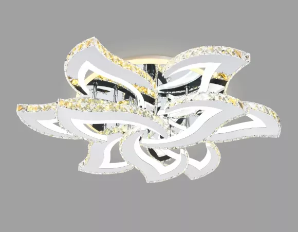 Потолочная люстра Ambrella Light Acrylica Ice FA1725, Хром, Белый, Теплый белый