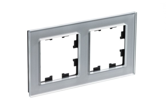 Рамка 2-ая Systeme Electric AtlasDesign Nature Стекло алюминий ATN320302
