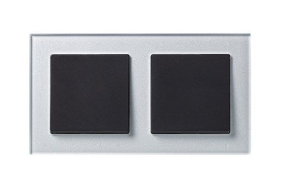 Рамка 2-ая Systeme Electric AtlasDesign Nature Стекло алюминий ATN320302