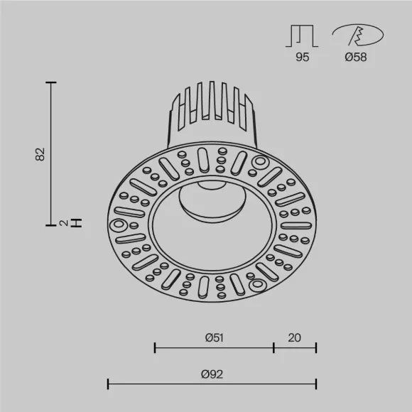 Встраиваемый светильник Maytoni Technical Dip DL124-10W-2.7K-TRS-B, Современный Встраиваемый светильник Maytoni Technical Dip DL124-10W-2.7K-TRS-B, Современный