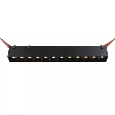 Трековый однофазный светильник Denkirs Belty grill DK5570-BK