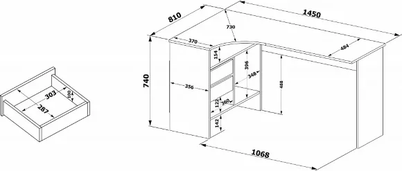 Стол письменный СПм-25 SK_00-00015988 Стол письменный СПм-25 SK_00-00015988