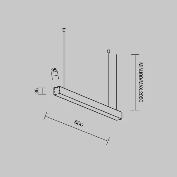 Линейный подвесной светильник Maytoni Technical LL312010 Линейный подвесной светильник Maytoni Technical LL312010