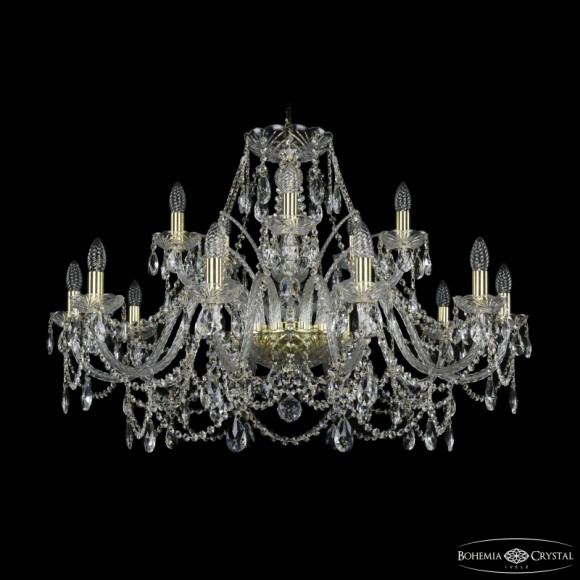Подвесная люстра Bohemia Ivele Crystal 1411/10+5/360 G
