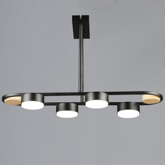 Подвесная люстра Reluce 02760-0.3-04 BK+WOOD GX53