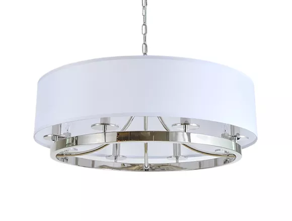 Подвесная люстра Newport Sara 3558/С nickel М0070726, Никель, Белый, Металл Подвесная люстра Newport Sara 3558/С nickel М0070726, Никель, Белый, Металл