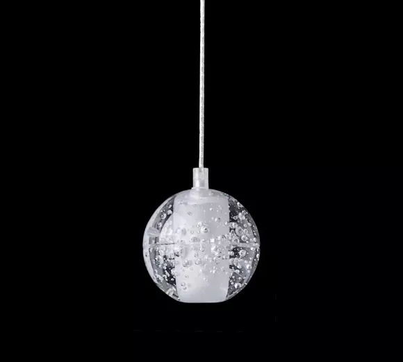 Подвесной светильник Crystal Lux Gaspar SP1 White, Белый, Прозрачный, Теплый белый, крупный план Подвесной светильник Crystal Lux Gaspar SP1 White, Белый, Прозрачный, Теплый белый, крупный план