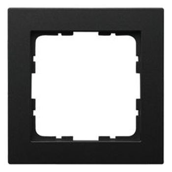 Рамка Jasmart G-Classic 1-постовая черный матовый (soft touch) поликарбонат G1001PB