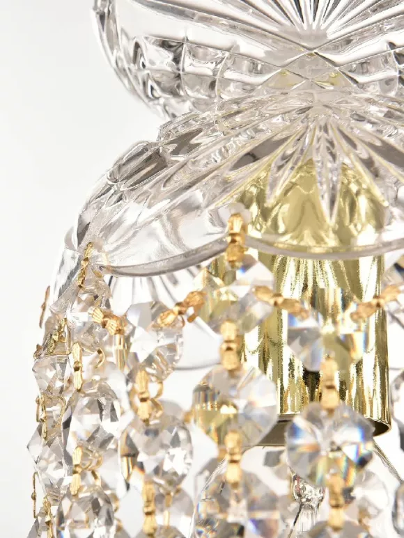Подвесной светильник Bohemia Ivele Crystal 14781P/11 G, Золото, Прозрачный, Металл, декоративные элементы крупным планом Подвесной светильник Bohemia Ivele Crystal 14781P/11 G, Золото, Прозрачный, Металл, декоративные элементы крупным планом